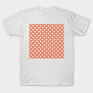 Retro Circles and Diamonds Orange 1 T-Shirt